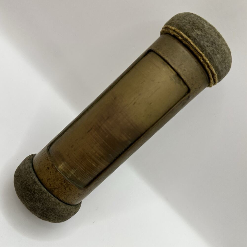 Vtg Brass Pneumatic Canister Cylinder Kelly Systems Chicago Mail Room Tube
